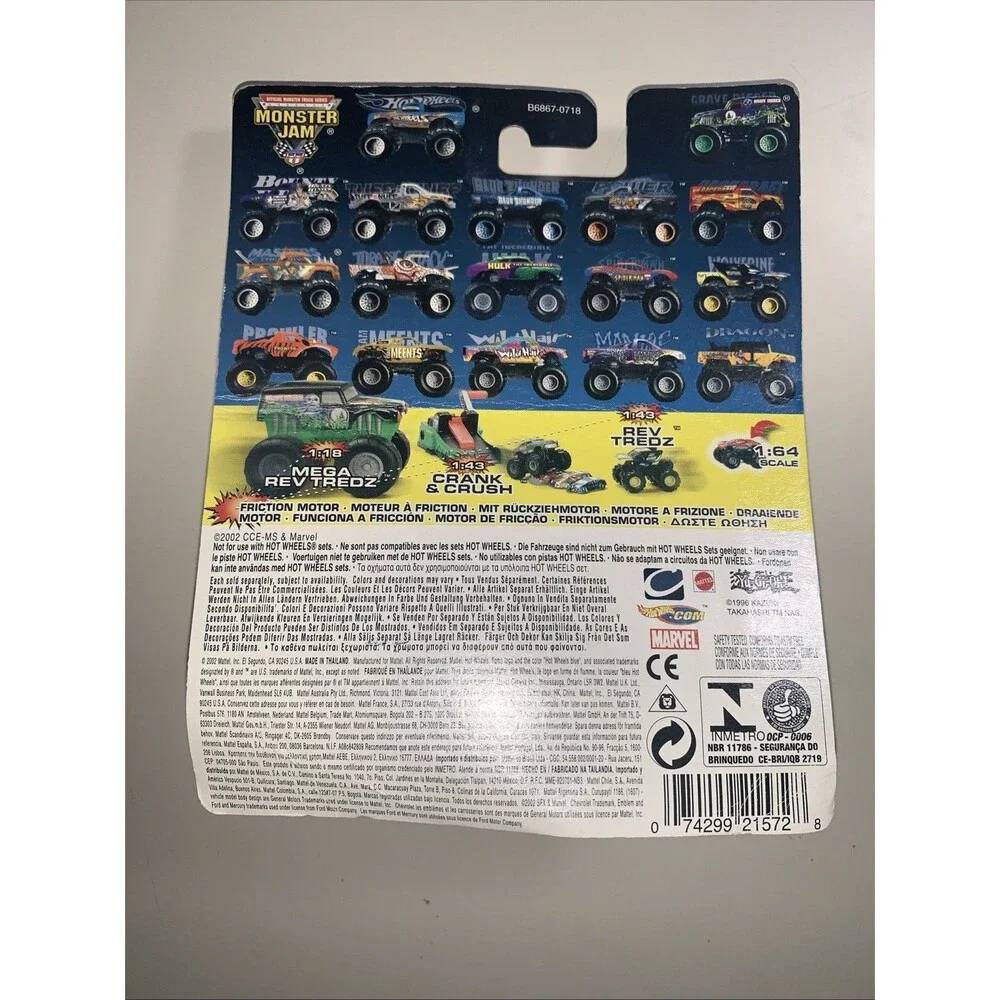 2002 HOT WHEELS MONSTER JAM YU-GI-OH! TRUCK- Metal Collection  (Sealed)